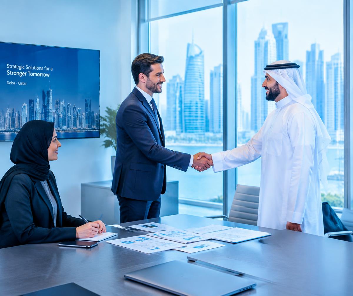 Q DOC advisors with a client